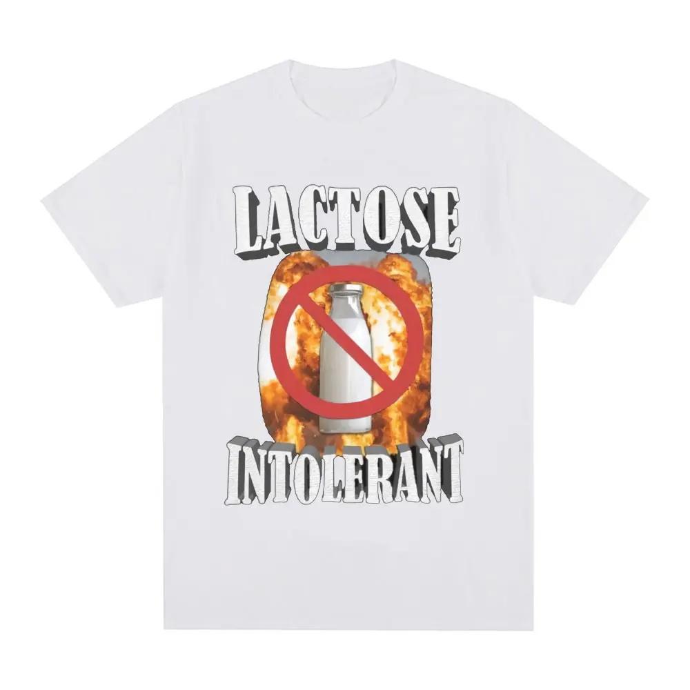 Funny Lactose Intolerant Graphic T-shirt Men's Clothing Fashion Hip Hop Vintage Short Sleeve Cool T-shirts Cotton Streetwear Tee