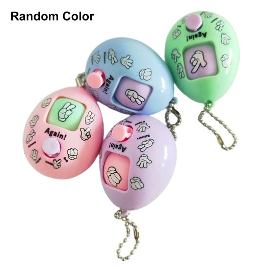 

Rock Paper Scissors Funny Toy Keychain Egg Shaped Morra Game Hanging Key Holder