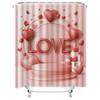Romantic Love Heart Print Shower Curtain For Bathroom Decoration