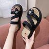 SyfIyno Summer New Sponge Cake Thick Bottom Sandals Women's Fashion One Line Women's Slippers Beach Women's Sandals