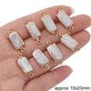 Natural Freshwater Pearls Irregular Gold Edging Double Hanging Pendants For DIY Necklace Bracelet Earrings Jewelry Making