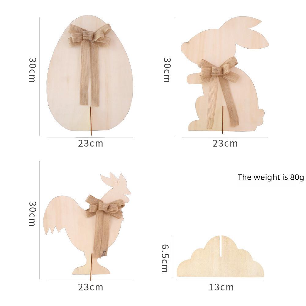 Charming Easter Rabbit Decoration For Home Decor Festive Wooden Chicken Egg Display
