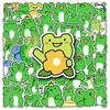 50 Cartoon Frog Stickers for Kids' Journal, DIY Crafts, Phone Cases, and Luggage