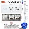 European Standard 228 Smart WiFi Graffiti Switch Socket with Tempered Glass