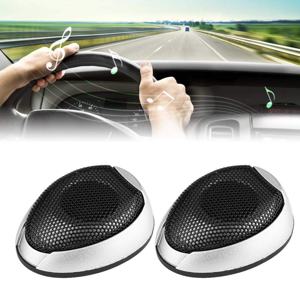 Car Speaker, Car Speaker 1000W Mini Audio Round Adhesive Loudspeaker Automotive Speaker with Glue (Sliver)