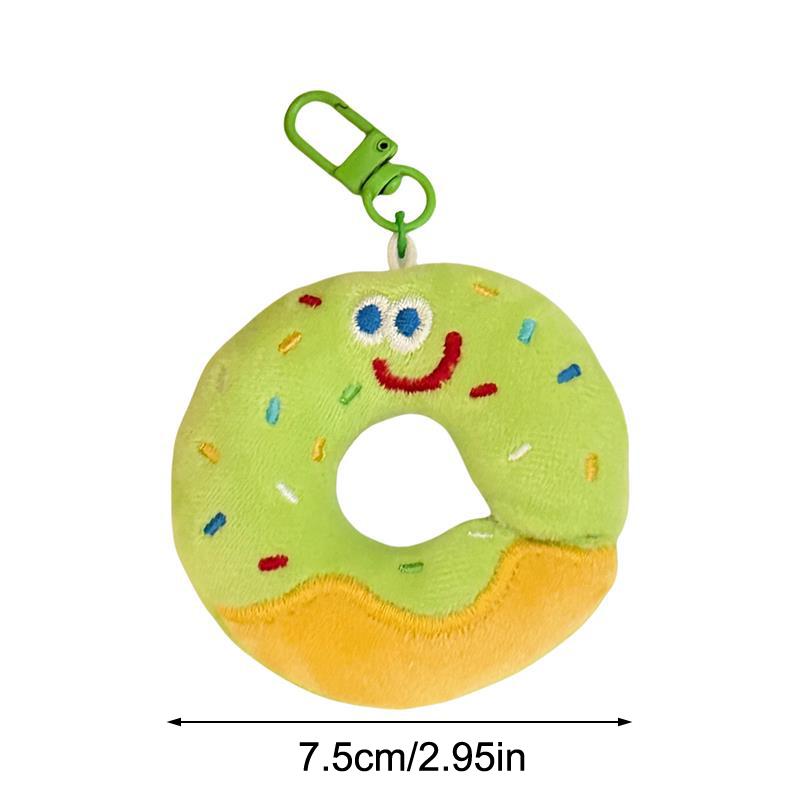 Creative Cute Donut Animal Plush Toy Soft Stuffed Keychain Pendant Cartoon Bag Charm Backpack Hanging Ornaments Car Keyring Gift