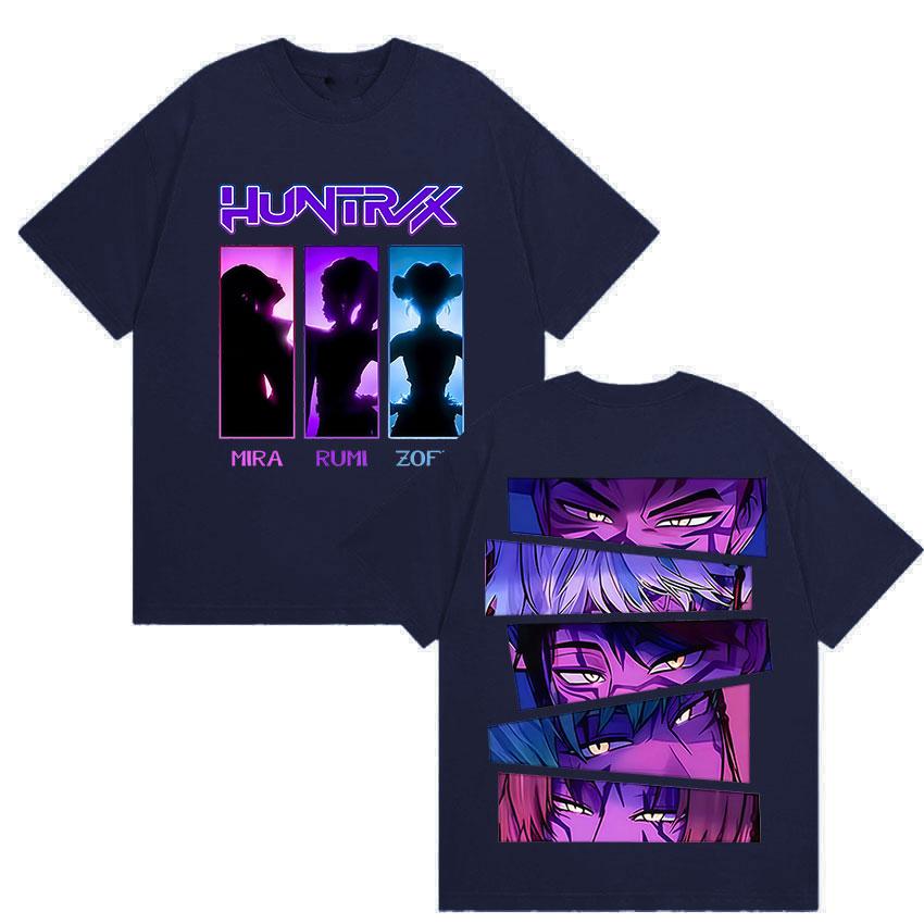 2025 Summer New Kpop Demon Hunter Saja 100pure Cotton Printed Tshirt Harajuku Oneck Casual Anime TShirt Tops Unisex Harajuku
