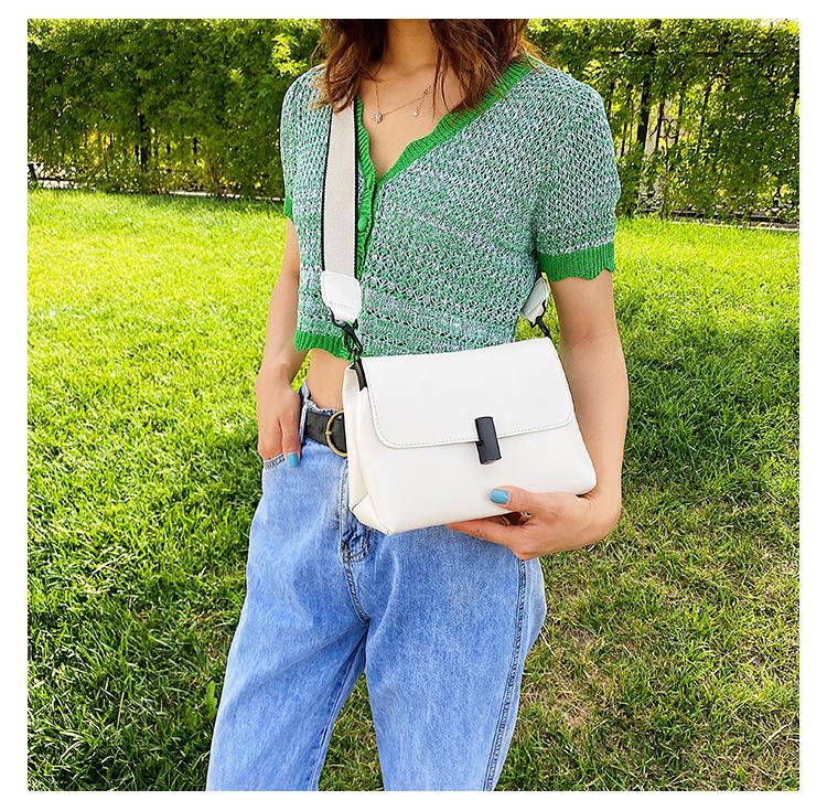Retro Hong Kong Style Bag Women 2020 New Simple Shoulder Bag Fashion All-match Texture Messenger Female Bag Soft Leather Small Bag
