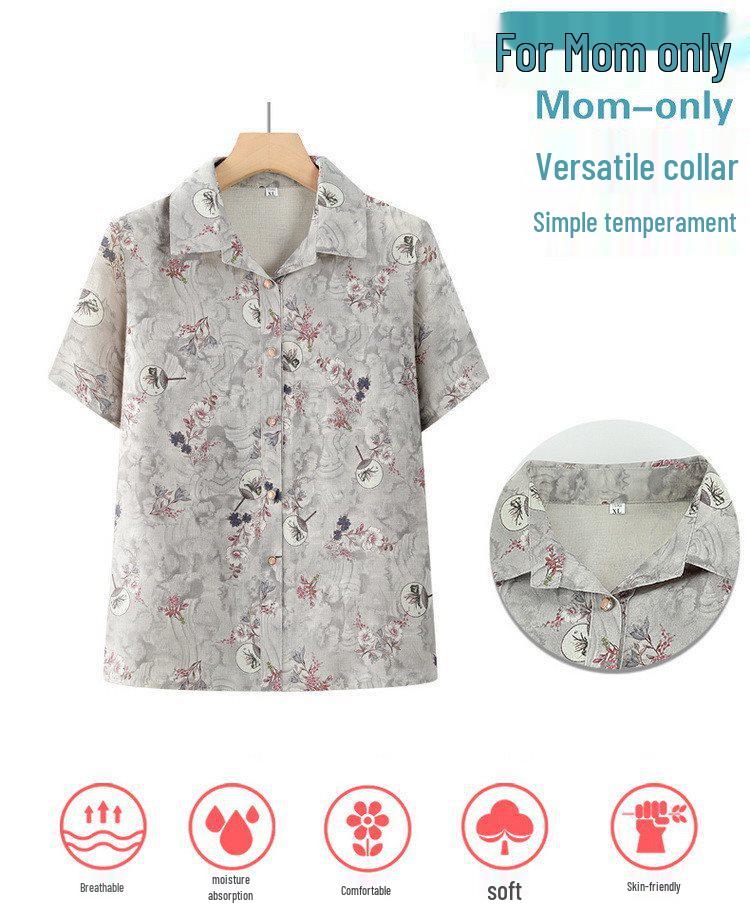 Elderly Summer Clothing: Short-Sleeved Shirts and Tops for Mature Women & Grandmothers