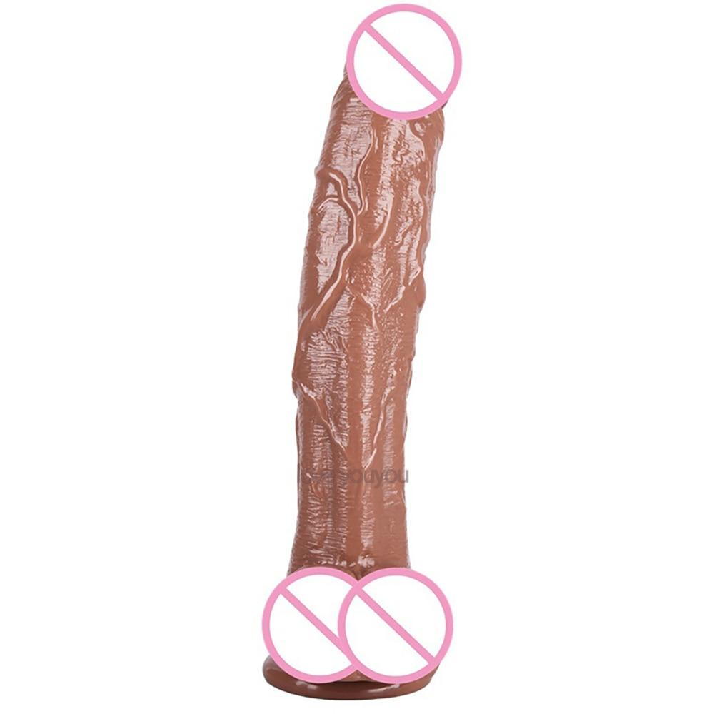 12.4 Inch Realistic Silicone Huge Penis Soft Big Dick Lifelike Real Feeling Dildo Sex Toys For Women G-spot Masturbation