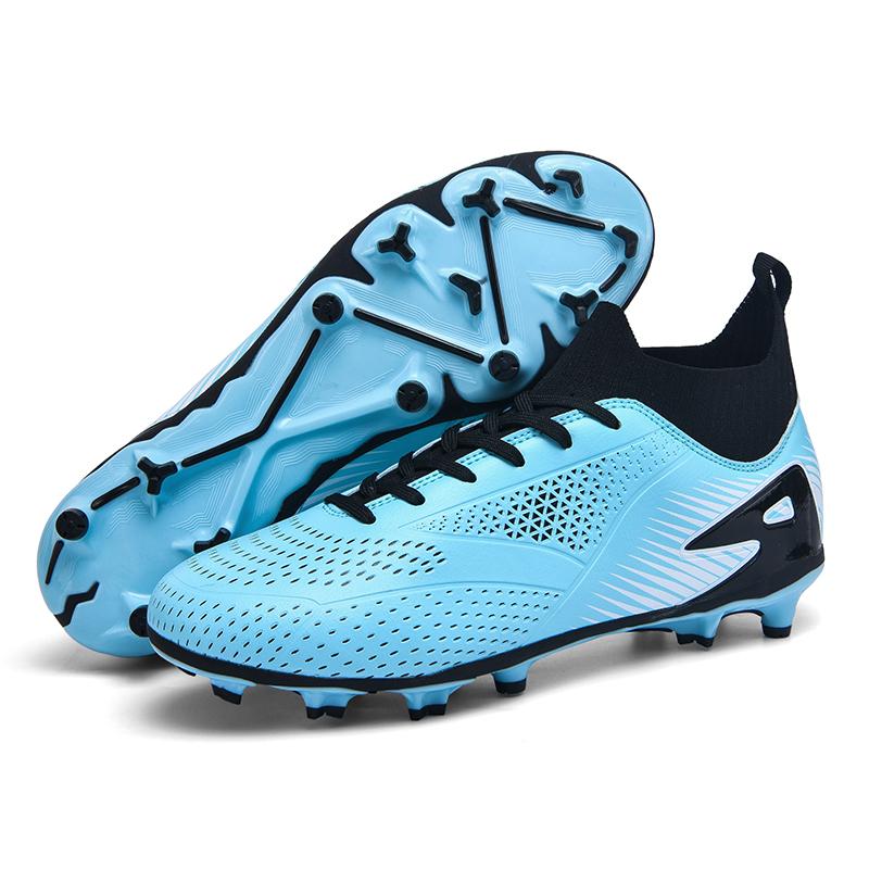 

32-47 Мужские высокие футбольные бутсы с длинными ногтями Спортивные футбольные бутсы большого размера для молодежи и детей 47 циан