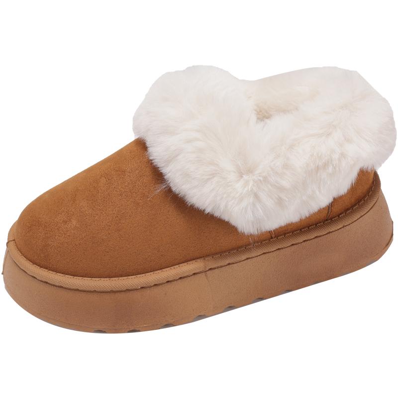 Fashion 2025 New Women's Autumn and Winter Thick Snow Boots Winter New Round Head Suede Anti-slip Wear-resistant Plush Short Boots
