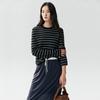 Yangzi Elegant Loose Striped Wool Sweater for Women - 2026 Early Autumn Collection