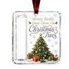 Reusable Christmas Tree Decor Cash Gift Ornament, Clear Acrylic Money Holder, Holiday Xmas Unique Stocking Stuffer for Hanging Decoration, Funny Ways