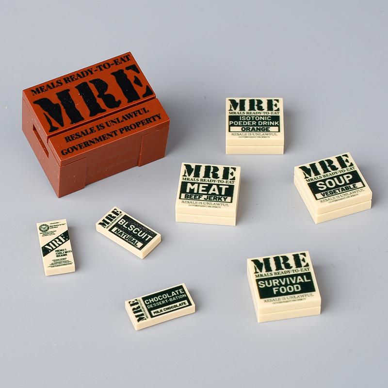 MOC WW2  Green Gas Mask  Military Soldiers Accessories Warfare Motorcycles Ammunition Box Equipment  Bricks Toys Kids Gift