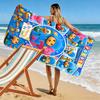Pocoyo Cartoon Print Beach Towel, Large Soft Quick Dry Towel for Beach Camping Swimming
