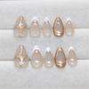 Luxurious Short Almond Press On Nail With 3D Sun Designs Stick On Nail Manicure Nail Art For A Sweet And Stylish Look