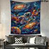 Space Wall Tapestry Aesthetic Wall Hanging Printed Fabric Blanket Decorative Tapestries for Bedroom Living Room Home Decor