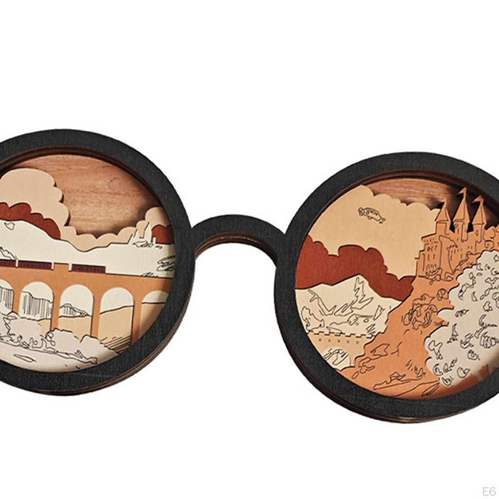 Desktop Wood Glasses Decoration, novelty Eyewear Prop, Eyeglass Prop Ornament