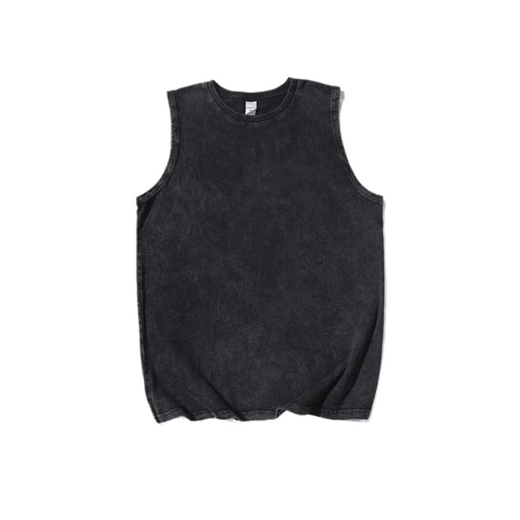 Women's Printed Sleeveless Pure Cotton Distressed Round Neck Pullover Top