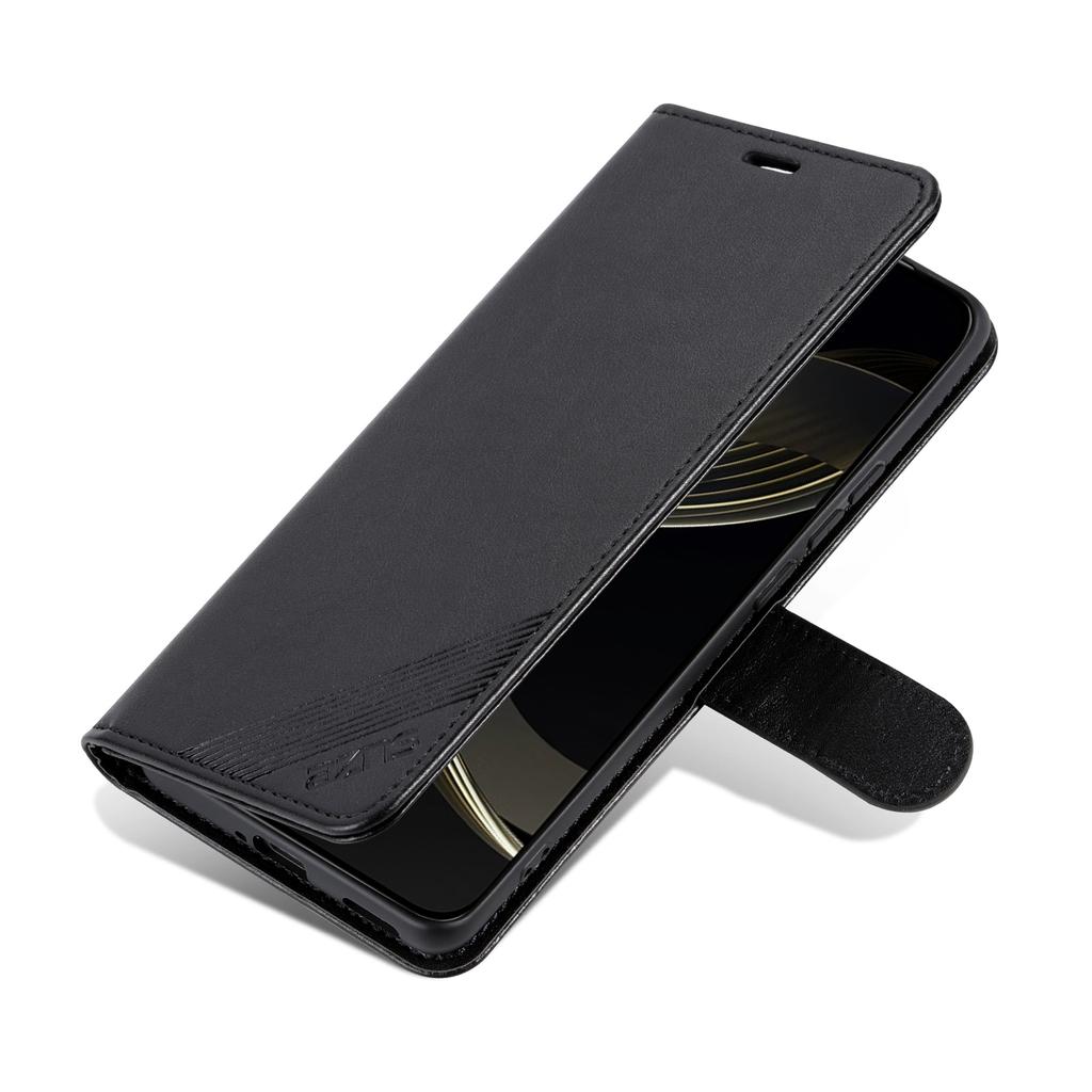 AZNS For vivo S19 5G Case Wallet PU Leather Phone Cover Full Protection -  Black