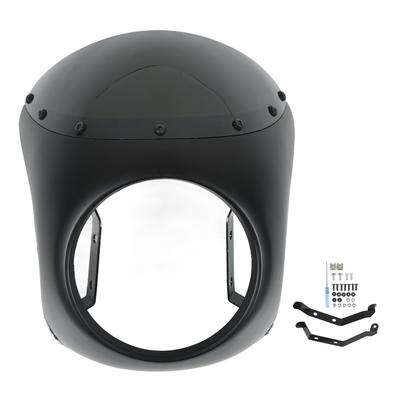 7in Motorcycle Headlight Fairing Protective Windshield Universal for Most Motorcycles Round Headlamp