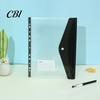 Binder Compatible Folder 11 Hole Clear File for A4 Binders, Colorful Plastic Document with Bag Snap Button & Label Slot, Transparent Project Organizer