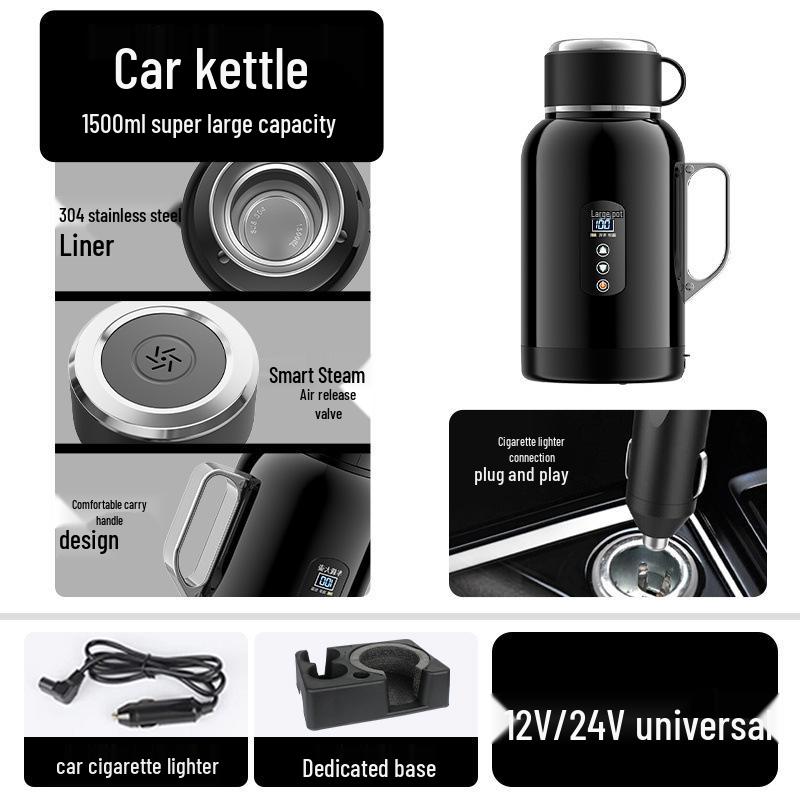 Universal Electric Car Kettle for Heating and Insulation