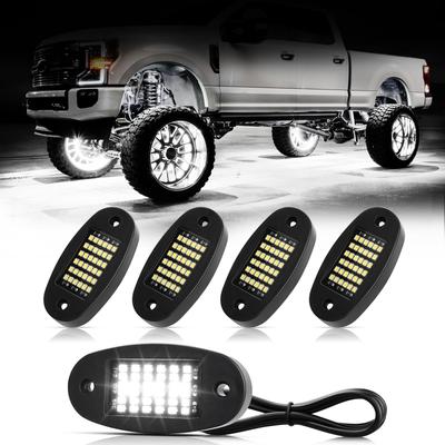 Hovano 4 Pods Weißes Felslicht 6000K Reinweiß 36 LED SMD Chip Super