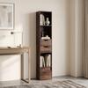 Bookcase with Drawers Adjustable Shelf Bookshelf with 2 Drawers and Cabinet 158 cm Rustic Brown