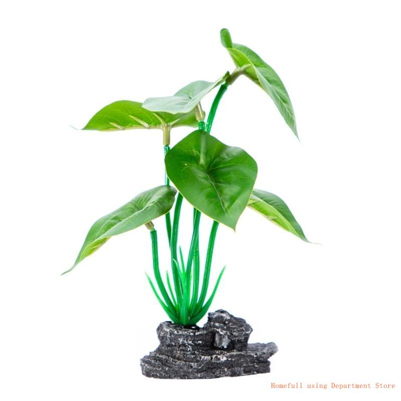 Aquariums Landscape Artificial Lotuses Plant Figurine Statue for Aquariums