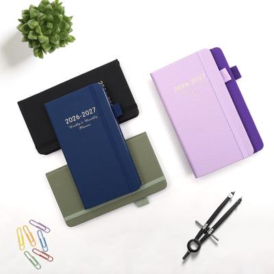 26-27 Veckoplanerare i fickformat för mitten av året - Kompakt engelsk schemakalender, 24K Sidor.