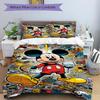 3pcs Mickey Mouse Printed Bedding Set, Breathable And Soft, Machine Washable, Christmas Gift, Suitable for Bedroom Decoration, 106