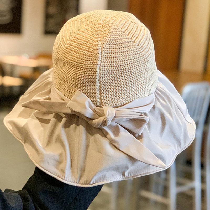 Summer women's hat knitted hollow vinyl PU sunscreen basin hat versatile candy color glossy fashion bucket hat
