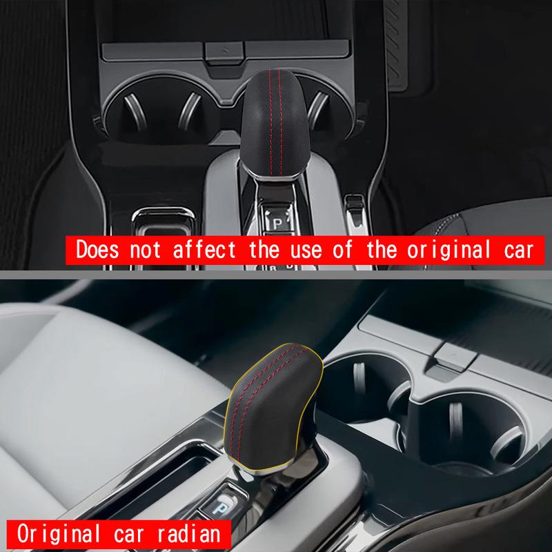 For Toyota CHR C-HR 2024 2025 prius  2024 Leather wear Car Gear Knob Cover Gear lever Head Trim Interior Accessories