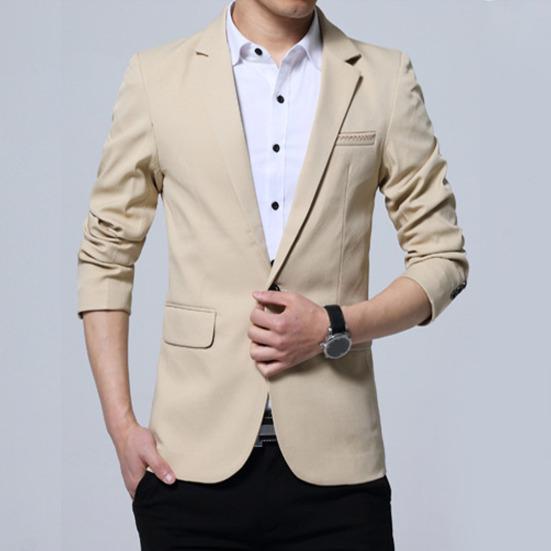 

Мужской костюм Пальто Формальный деловой стиль Slim Fit с длинным рукавом и одной пуговицей средней длины 3XL хаки