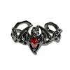 2026 Lost Trace Cross-border Lava Dark Bat Demon Wings Open Ring Gender-Free Wind Sweet Cool Personality Ring