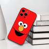 E-ElmoS Red Phone Case For IPhone 17,16,15,14,13,12,11,Plus,Pro,Max,Plus,XS,soft case Black silicone