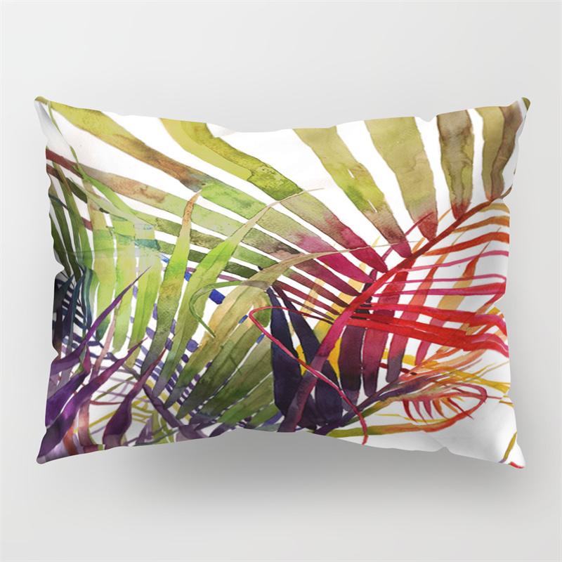 30x50cm Tropical Plant Polyester Pillow Cases Sofa Chair Living Room Home Decoration Green Leaves Plant Sunflower Pillowcase