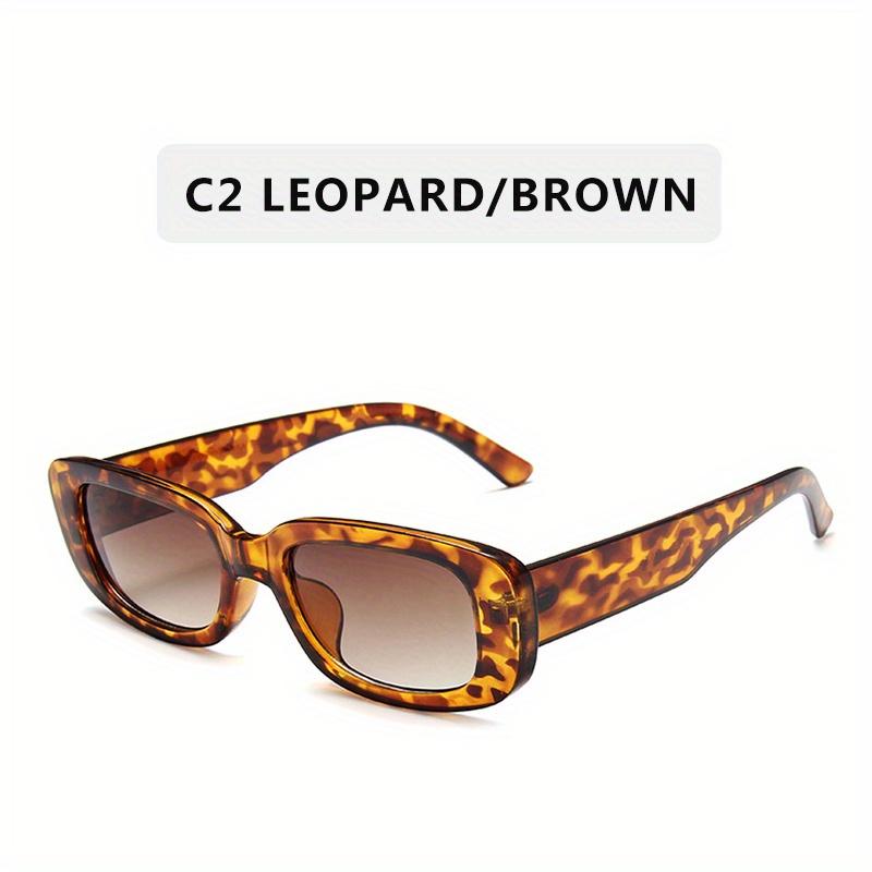 Protective Glasses Rectangle Fashion Sunglasses For Women Men Retro 90S Vintage UV400 Sun Shades Glasses For Summer Beach Travel