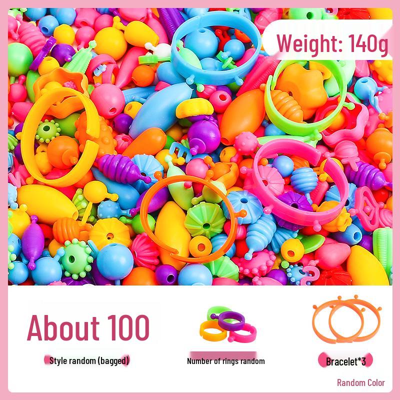 

Креативний набір для виготовлення намиста та каблучки з Pop-намистин своїми руками для дітей - Універсальний набір для створення прикрас для хлопчиків та дівчаток