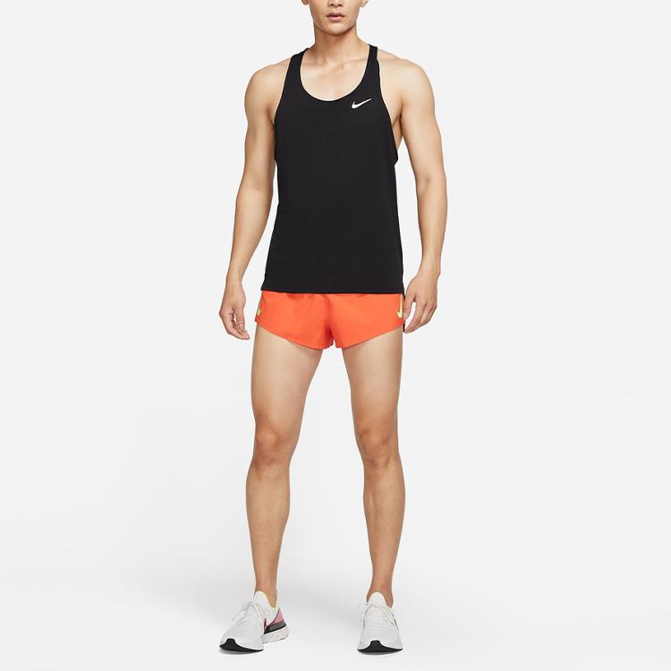 Nike Dri-Fit Logo Printed Quick-Drying Round Neck Running Tank Top Men Tops Black DQ4733-010