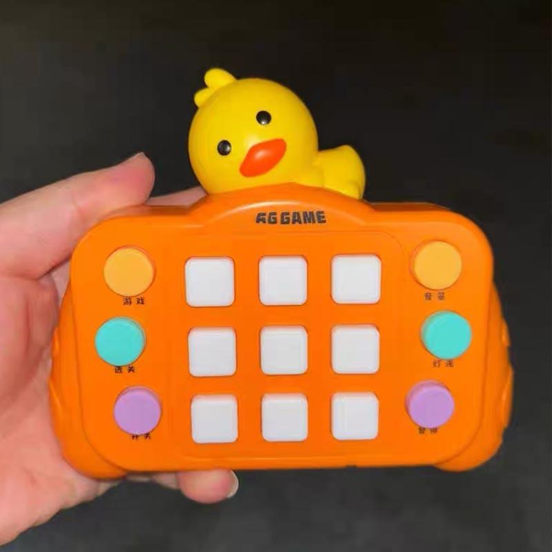 Montessori Cartoon Busy Board Sensory Toy with Light and Sound Kids' Pass The Game Decompression Games Quick Push Game Console