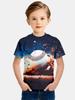 Children's T-Shirt Boy Casual Girls Short Sleeve T-Shirt Summer Cartoon Soccer Sports T-Shirts for Boys Round Neck Children Top