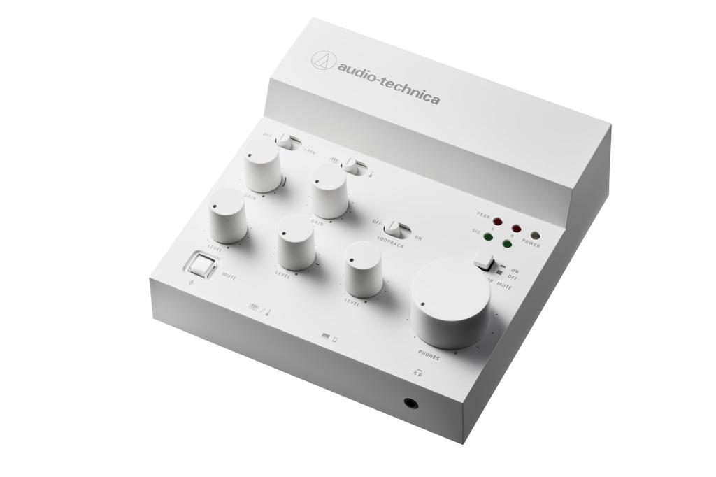 Audio-Technica AT-UMX3 WH USB Audio Mixer, Audio Interface for Streaming, DTM, and Music Production, USB Type-C, SmartphoneTablet Compatible, PS4PS5