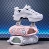 Boys/Girls Skate Roller Shoe Four-wheel Dual-use Roller Skates Double Row Walking Shoes Roller Skates Boys  Skate Shoes Girl Skate Shoes