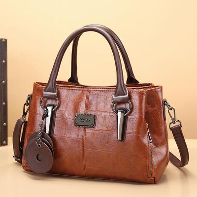 "2024 Hong Kong Retro Contrast Color Three-Layer Large Capacity Crossbody Pillow Bag for Women"