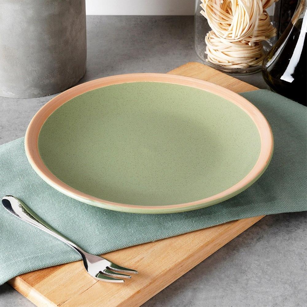 Small Dessert Plate for Cake, Desserts, Snacks, Green, 21 cm