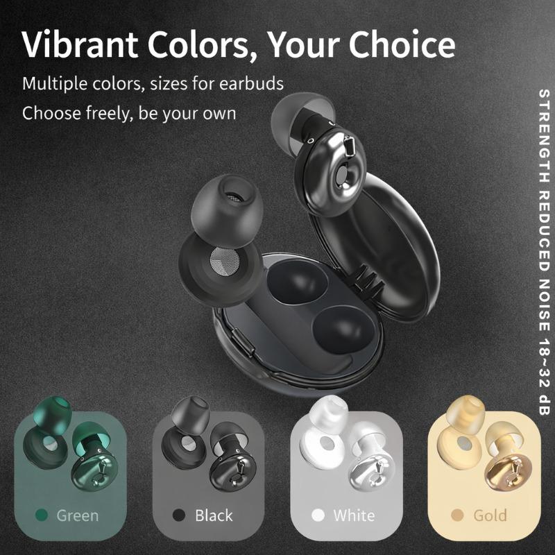 Adjustable Noise Cancelling Earplugs Soft Silicone Sound Insulation Ear Plugs for Sleeping Anti Snore Concert Washable Protector