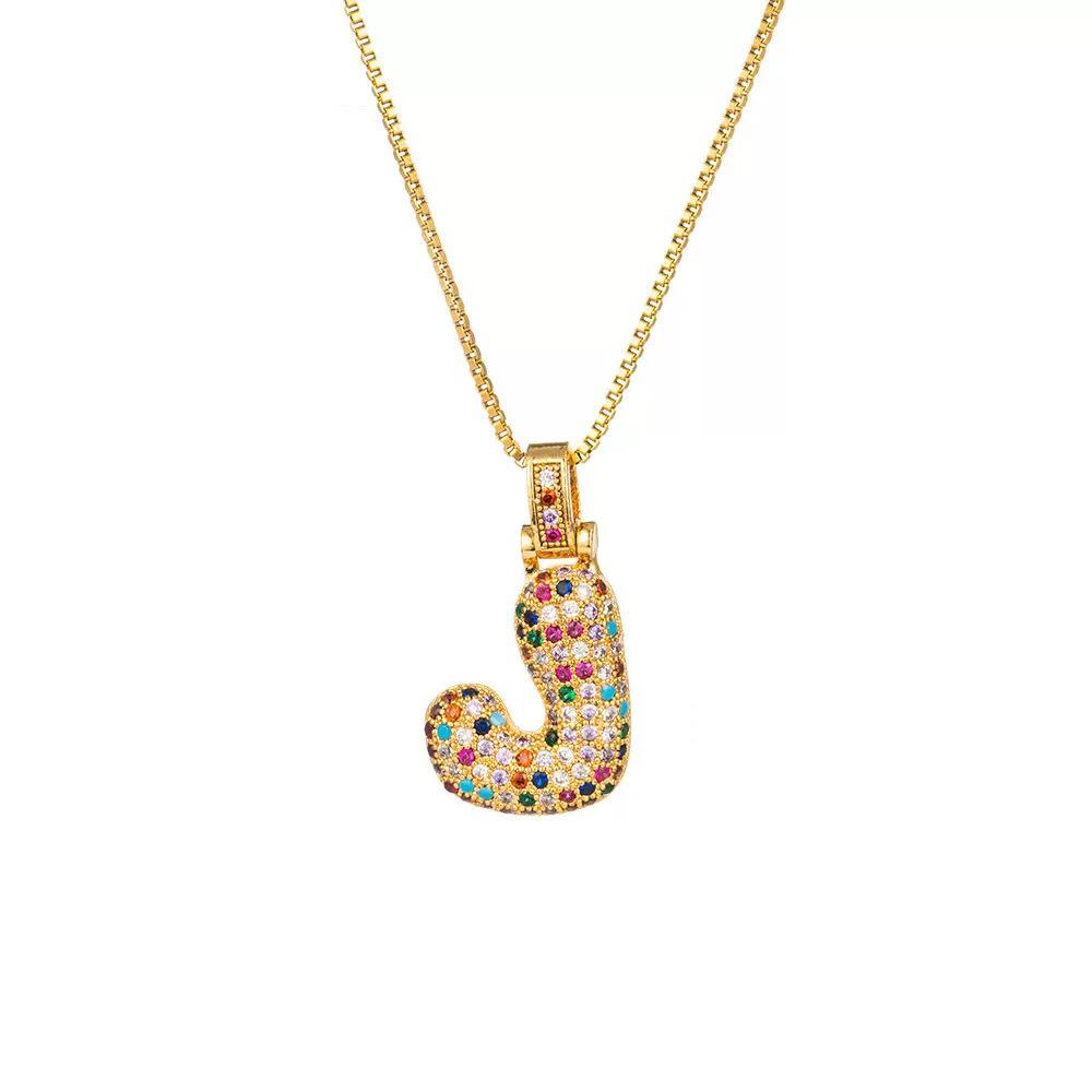 European Initial Pendant Necklace: Retro Hip Hop Trend Jewelry for Women